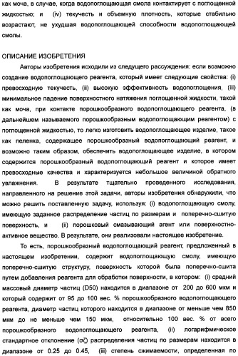 Твердый водопоглощающий реагент и способ его изготовления, и водопоглощающее изделие (патент 2355370)