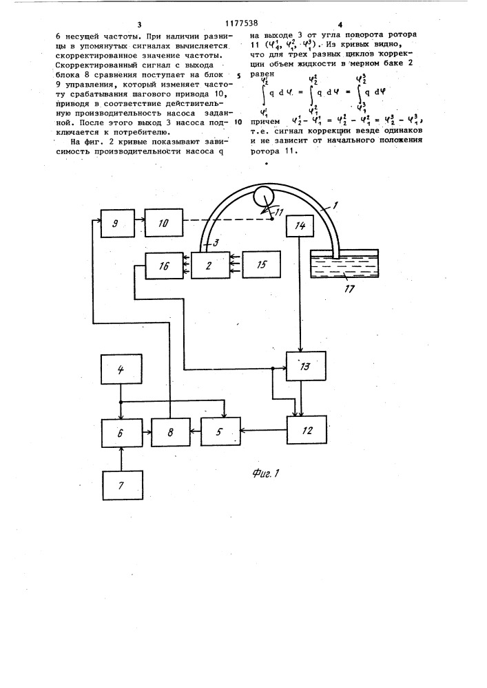 Система управления перистальтическим насосом (патент 1177538)