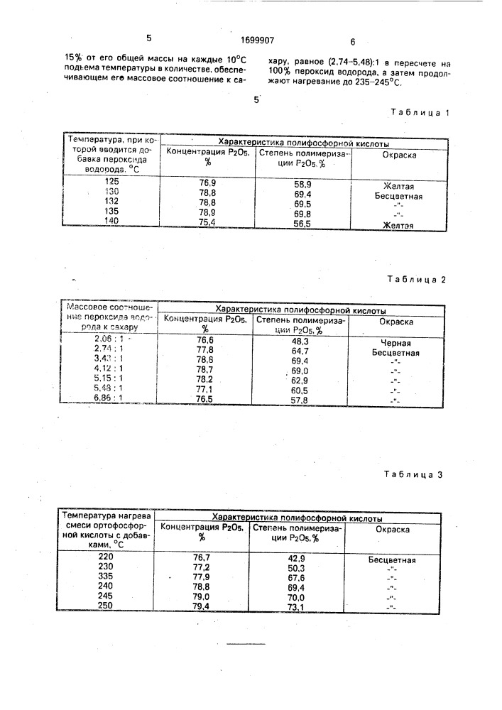 Способ получения полифосфорной кислоты (патент 1699907)