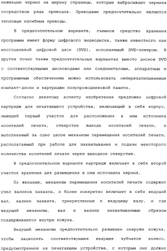 Картридж для устройства цифровой камеры печатания на гуммированной бумаге (патент 2344042)