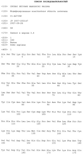 Модифицированная константная область антитела (патент 2526512)
