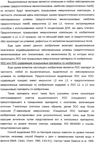 Вакцинные композиции, содержащие липополисахариды иммунотипа l2 и/или l3, происходящие из штамма neisseria meningitidis igtb- (патент 2364418)