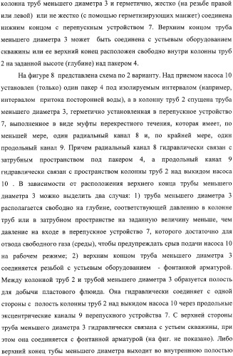 Скважинная пакерная установка с насосом (варианты) (патент 2331758)