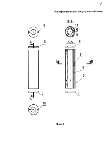 Электромагнитный индукционный насос (патент 2578128)