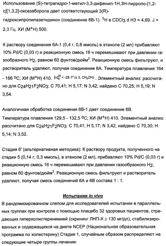 Комбинации активатора (активаторов) рецептора, активируемого пролифератором пероксисом (рапп), и ингибитора (ингибиторов) всасывания стерина и лечение заболеваний сосудов (патент 2356550)