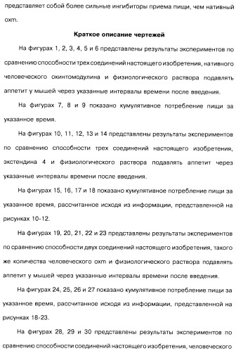 Соединения оксинтомодулина (варианты), фармацевтическая композиция на их основе, способы лечения и профилактики ожирения и сопутствующих заболеваний (варианты) и лекарственное средство (варианты) (патент 2485135)