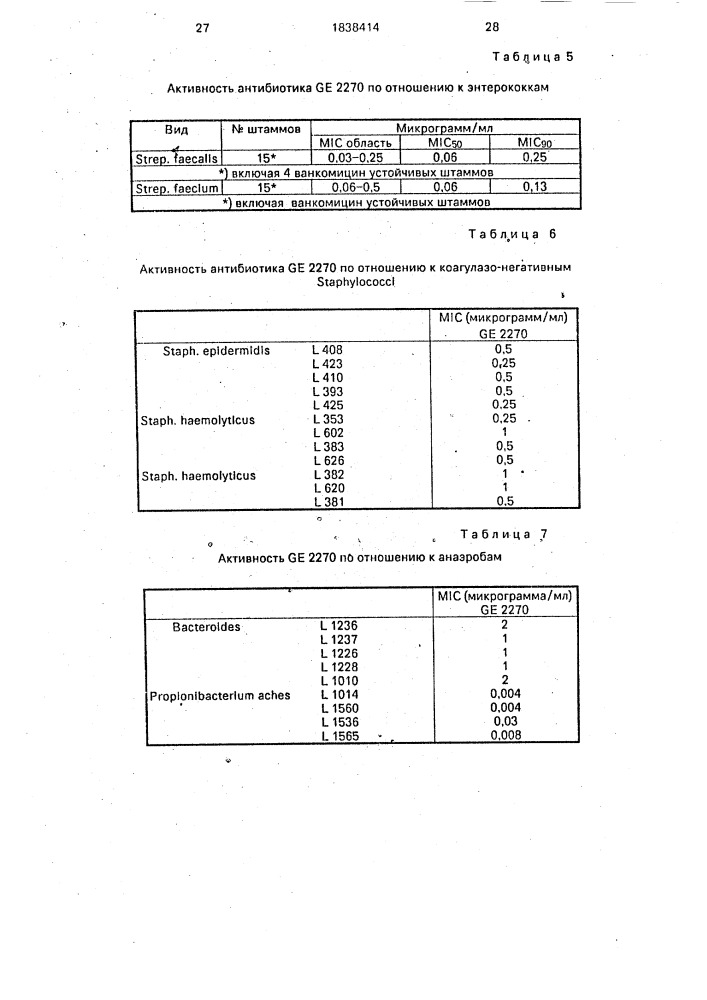 Штамм бактерий рlаnовisроrа rosea атсс 53773 - продуцент фактора а антибиотика ge 2270, способ получения фактора а антибиотика ge 2270, фактор а антибиотика ge 2270 (патент 1838414)