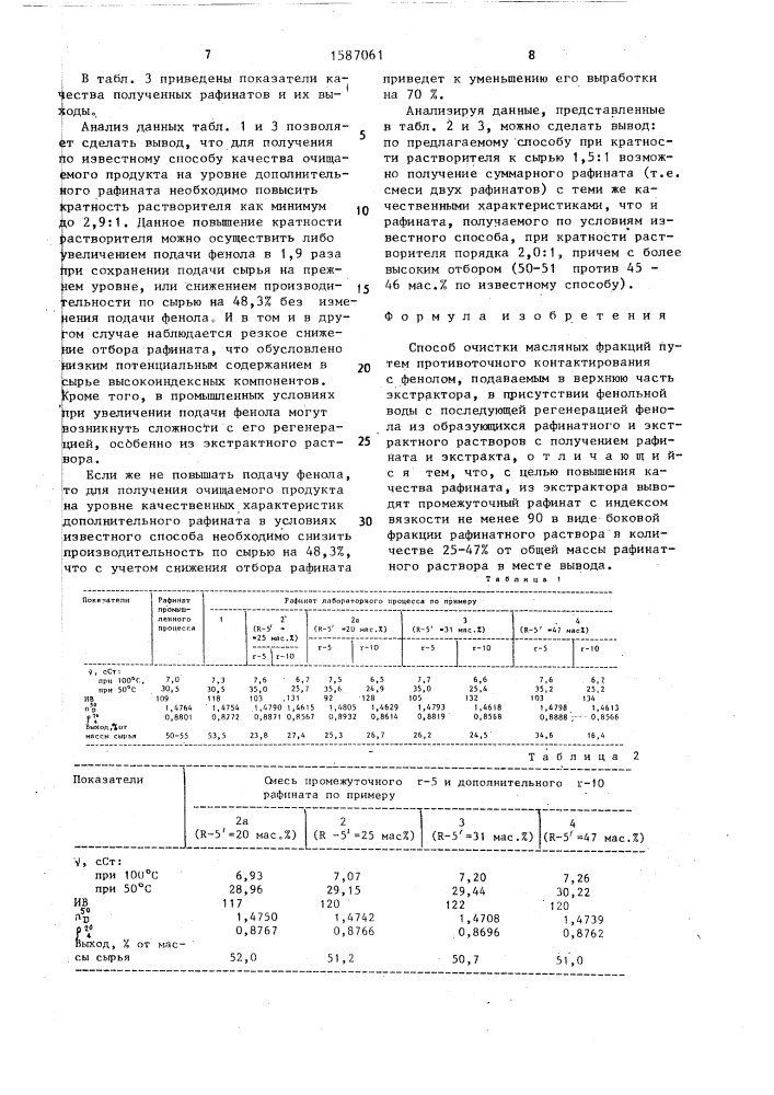 Способ очистки масляных фракций (патент 1587061)