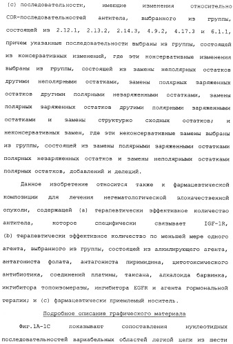 Комбинированная терапия негематологических злокачественных опухолей с использованием анти-igf-1r-антитела (патент 2342159)