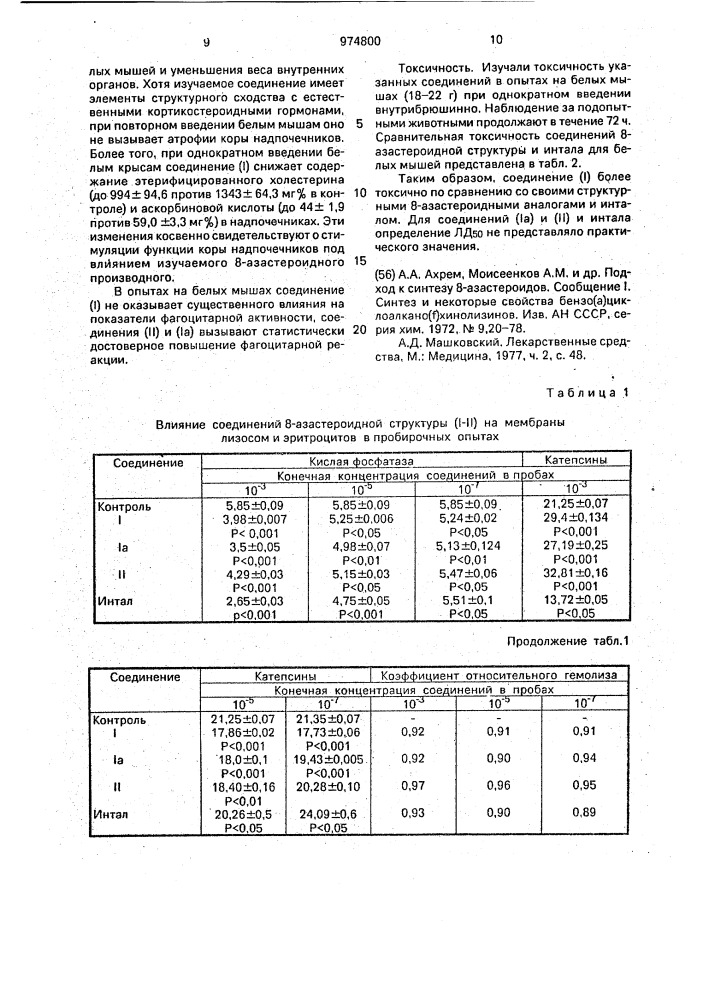 Производные 8-азагонана, проявляющие специфическую ингибирующую активность в отношении дегрануляции тучных клеток эрлиха (патент 974800)