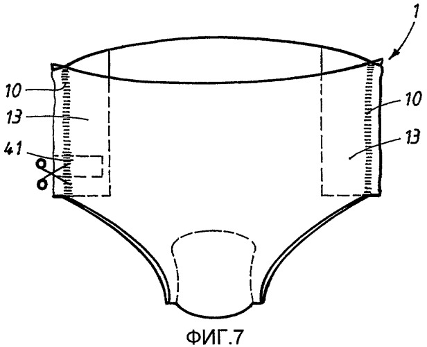 Поглощающее изделие типа трусов и способ изготовления поглощающих изделий типа трусов (патент 2414875)