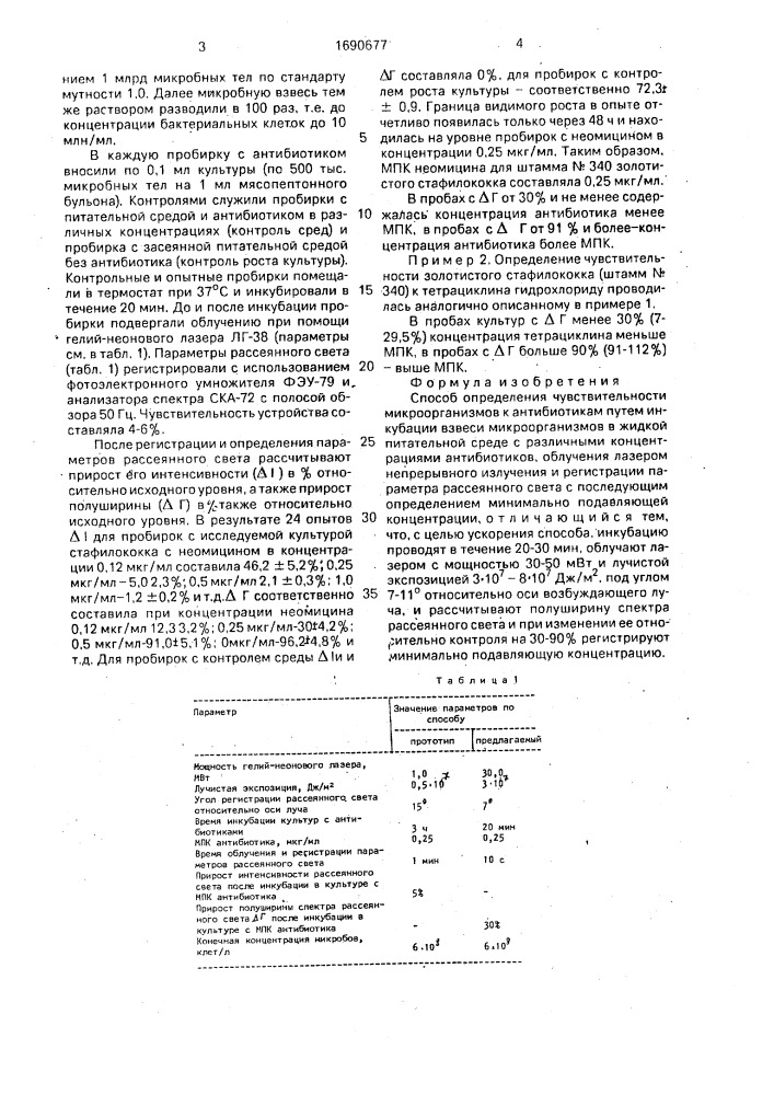 Способ определения чувствительности микроорганизмов к антибиотикам (патент 1690677)