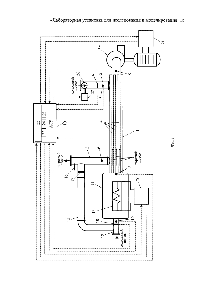 Лабораторная установка для исследования и моделирования теплообмена в теплоутилизационных аппаратах (патент 2618454)