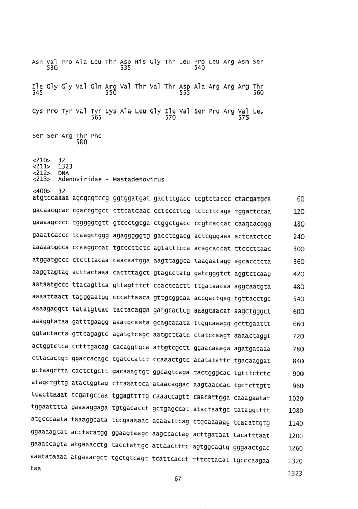 Нуклеинокислотные и аминокислотные последовательности аденовируса обезьян, векторы, содержащие указанные последовательности, и их применение (патент 2604815)