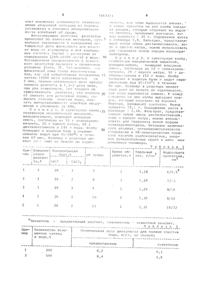 Способ получения порошкообразного гидролизованного полиакрилонитрила (патент 1062214)