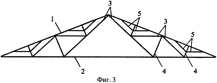 Треугольная решетка стержневых конструкций с дополнительными стойками и полураскосами (патент 2573889)