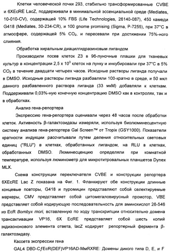 Хиральные диацилгидразиновые лиганды для модуляции экспрессии экзогенных генов с помощью экдизон-рецепторного комплекса (патент 2490253)