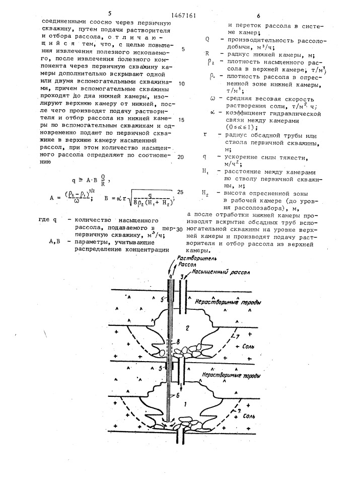 Способ отработки соляных месторождений (патент 1467161)
