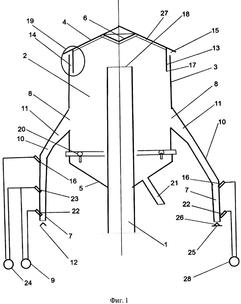 Распределитель катализатора для системы реактор-регенератор дегидрирования парафиновых углеводородов с3-с5 с кипящим слоем (патент 2652198)