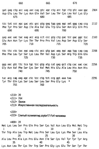 Новый лиганд рецептора цитокина zcytor17 (патент 2360923)