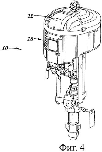 Поршневой насос с электронным отслеживанием воздушного клапана, электронным отслеживанием батареи и соленоида (патент 2394171)