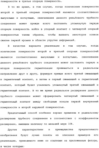 Герметичное трубное соединение с одной или несколькими наклонными опорными поверхностями, выполненное при помощи пластического расширения (патент 2339867)