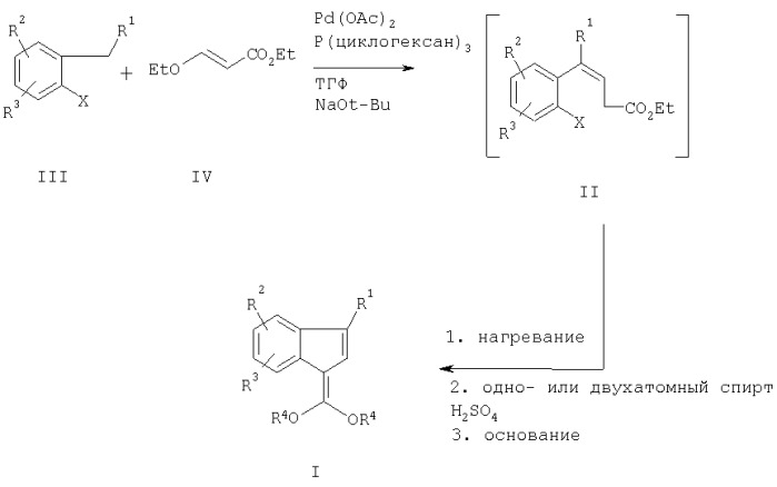 Усовершенствованный способ получения 1,3-замещенных инденов (патент 2284319)