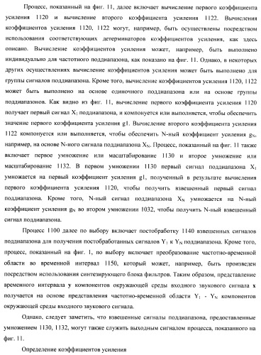 Устройство и способ для извлечения сигнала окружающей среды в устройстве и способ получения весовых коэффициентов для извлечения сигнала окружающей среды (патент 2472306)