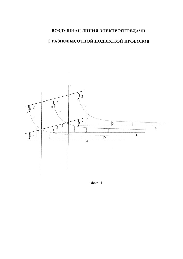 Воздушная линия электропередачи с разновысотной подвеской проводов (патент 2656365)