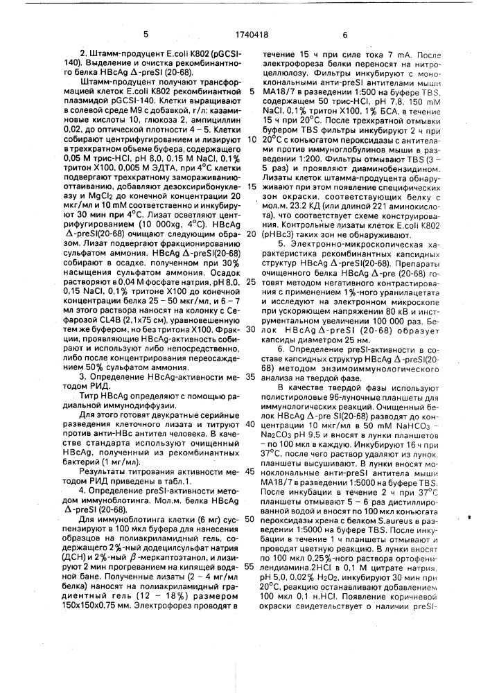 Рекомбинантная плазмидная днк pgcs1-39 с-концевых аминокислот вируса гепатита в, с экспонированным на его поверхности эпитопом р s1(20-68), способ ее конструирования и штамм бактерии е.coli - продуцент кор-антигена, лишенного 39 с-концевых аминокислот вируса гепатита в с экспонированным на его поверхности эпитопом ps1(20-68) (патент 1740418)