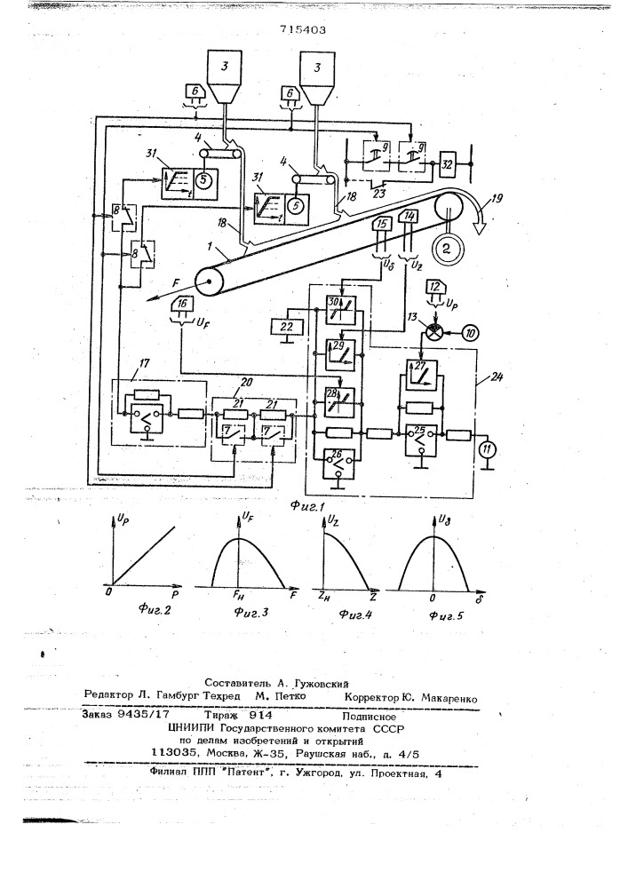 Устройство для управления загрузкой конвейера" (патент 715403)