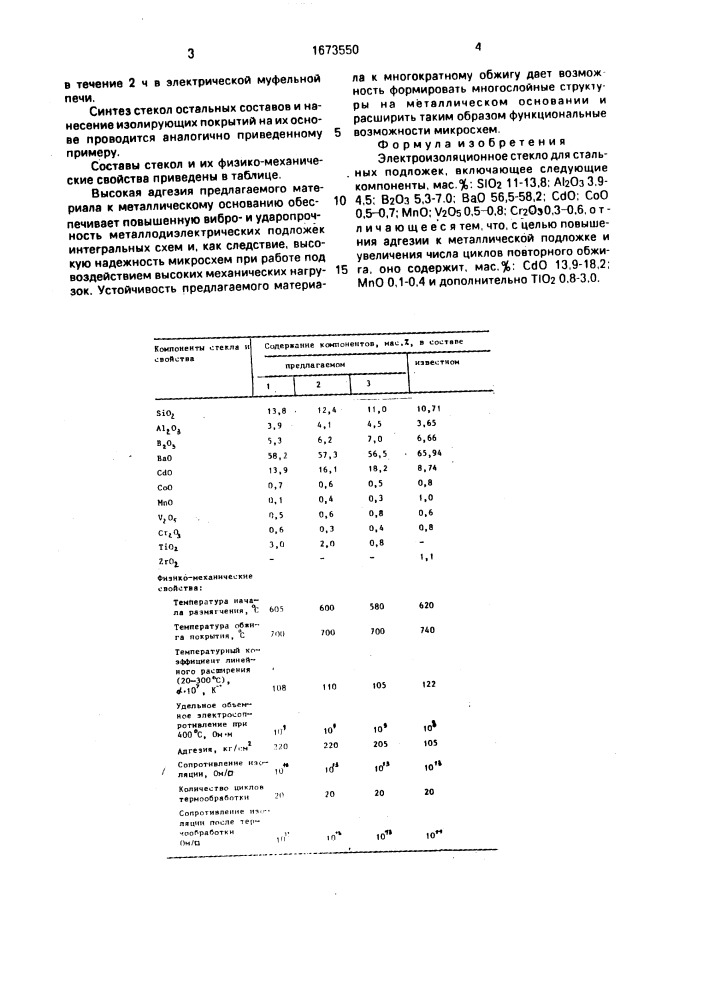 Электроизоляционное стекло для стальных подложек (патент 1673550)