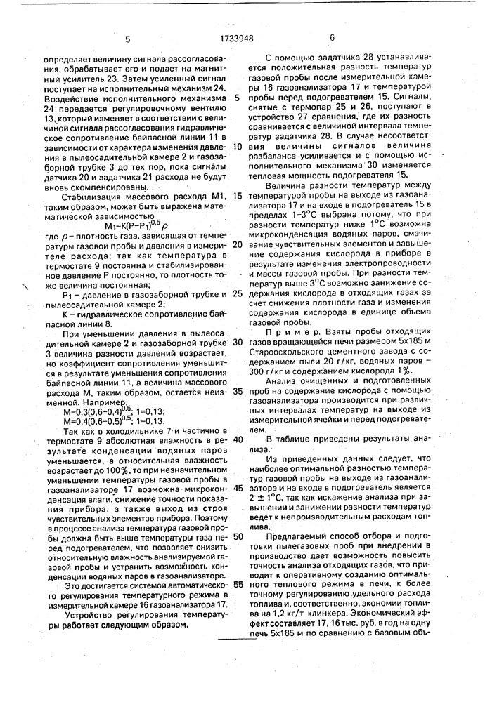 Способ отбора и подготовки высокотемпературных пылегазовых проб (патент 1733948)