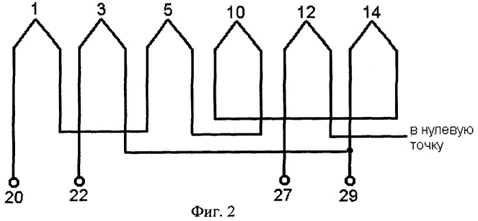 Трехфазная полюсопереключаемая обмотка (патент 2285994)