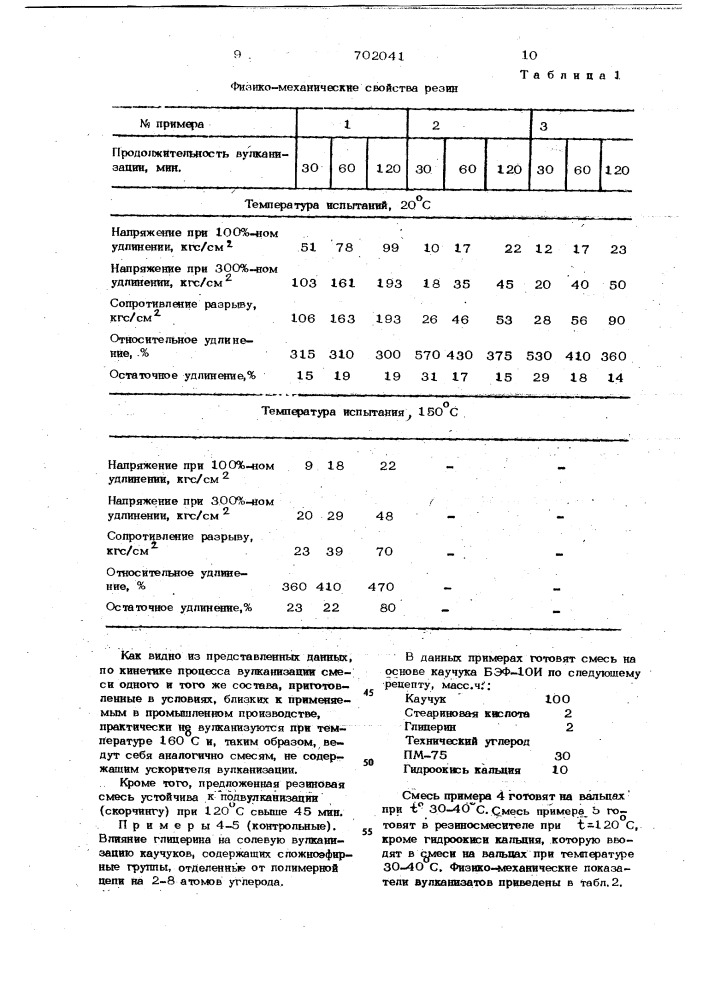 Резиновая смесь (патент 702041)