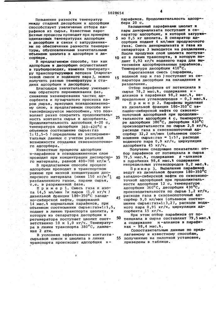 Способ выделения жидких парафинов из нефтяных фракций (патент 1028654)