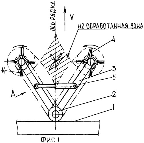 Орудие для обработки почвы в рядах (патент 2377747)