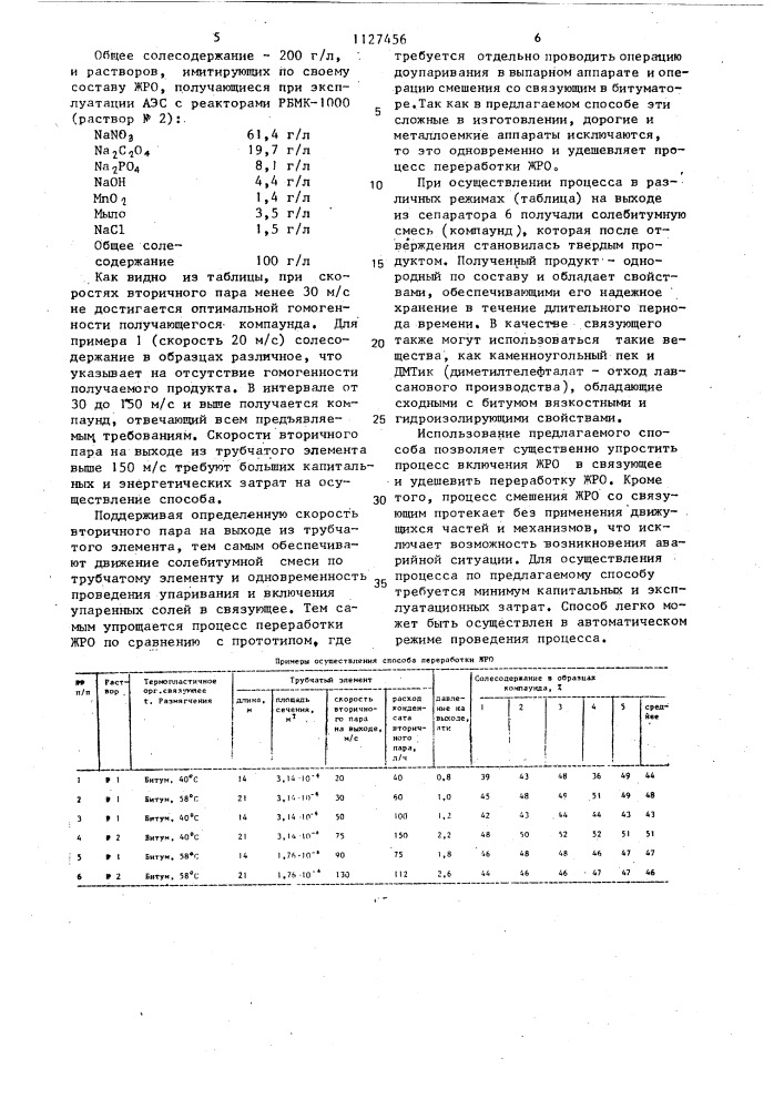 Способ переработки жидких радиоактивных отходов (патент 1127456)