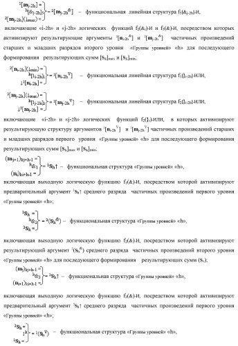 Способ формирования упорядоченных последовательностей аналоговых сигналов частичных произведений [ni]&amp;[mj]f(h) cd аргументов сомножителей &#177;[ni]f(2n) и &#177;[mj]f(2n) - &quot;дополнительный код&quot; в пирамидальном умножителе f ( cd ) для последующего логического дешифрования f1(cd ) и формирования результирующей суммы в формате &#177;[s ]f(2n) - &quot;дополнительный код&quot; и функциональная структура для его реализации (варианты русской логики) (патент 2463645)