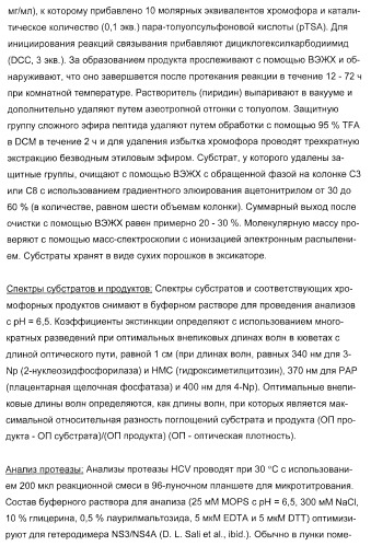 Новые пептиды как ингибиторы ns3-серинпротеазы вируса гепатита c (патент 2404189)