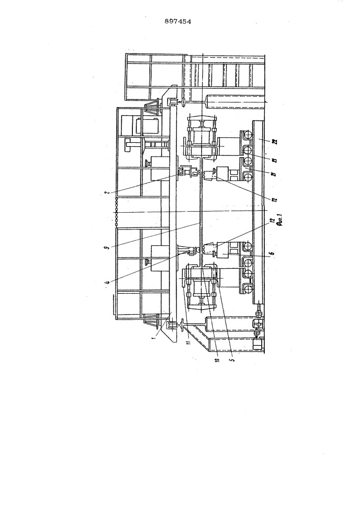 Устройство для сборки под сварку и сварки двутавровых балок (патент 897454)