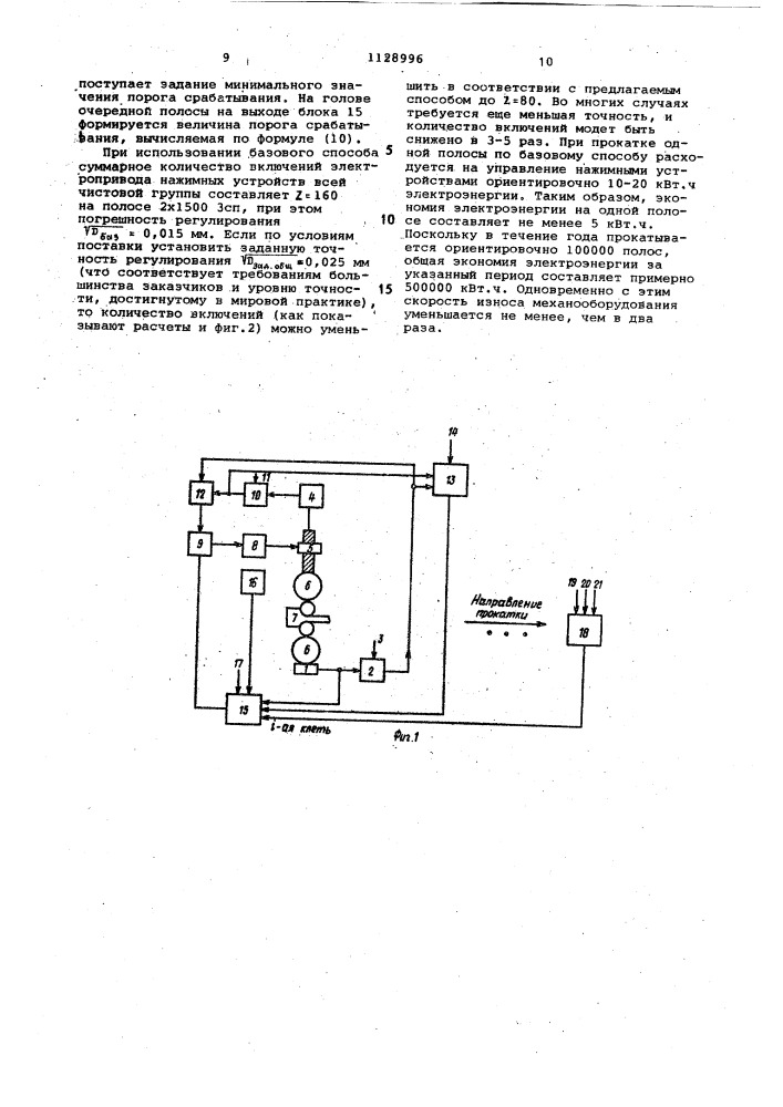 Способ автоматического регулирования толщины горячекатанного листа (патент 1128996)