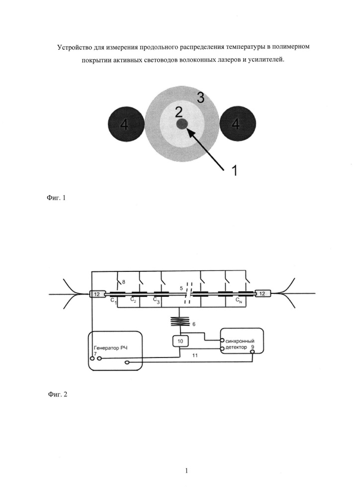 Устройство для измерения продольного распределения температуры в полимерном покрытии активных световодов волоконных лазеров и усилителей (патент 2624833)