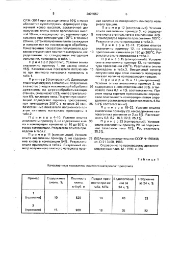 Способ изготовления плитного материала из древесного сырья (патент 2004557)