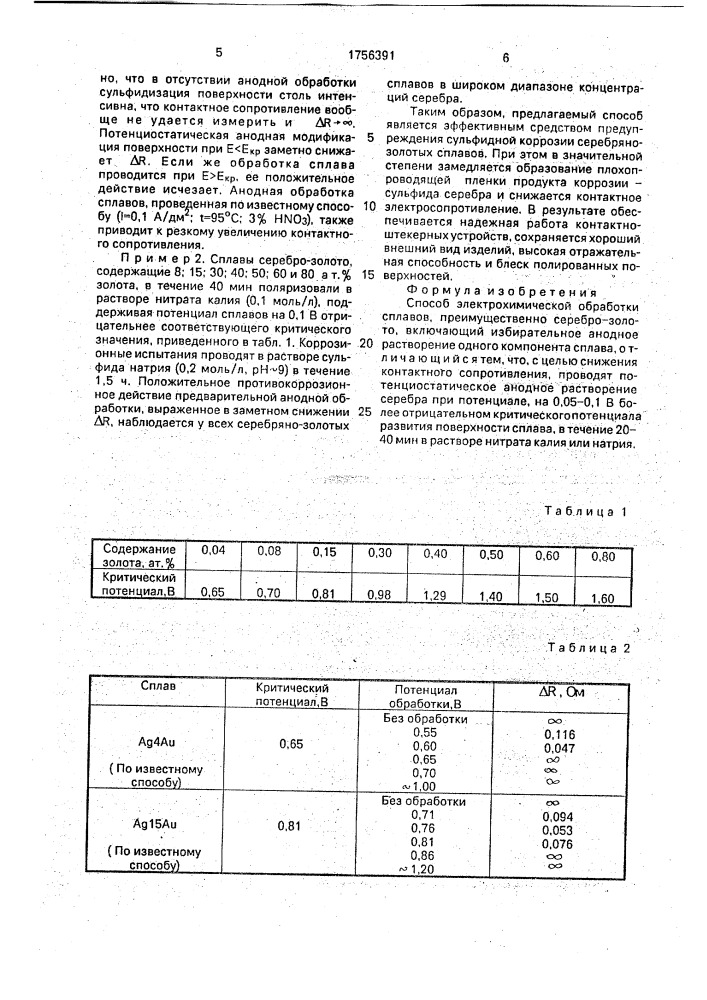 Способ электрохимической обработки сплавов (патент 1756391)