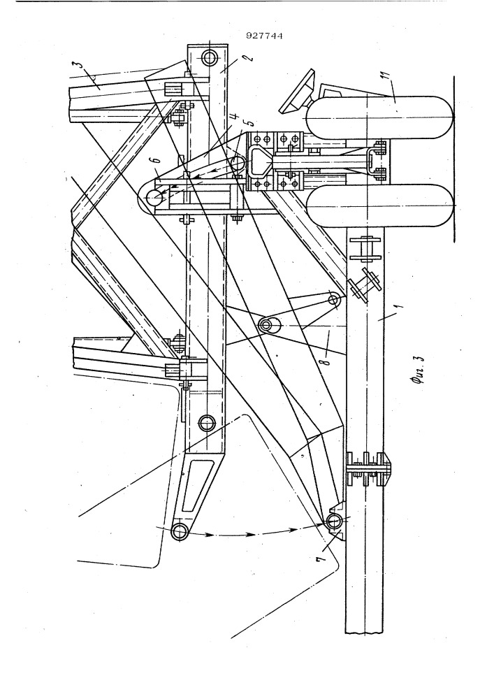 Устройство для транспортировки и загрузки крупногабаритных грузов в транспортное средство (патент 927744)