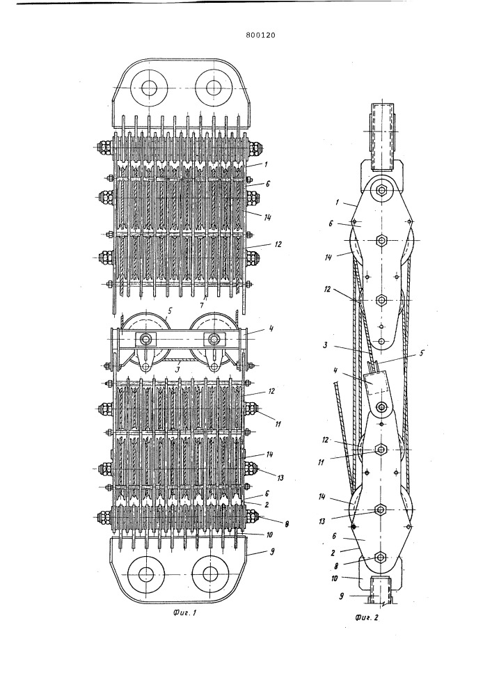 Способ запасовки троса монтажногополиспаста и устройство для егоосуществления (патент 800120)
