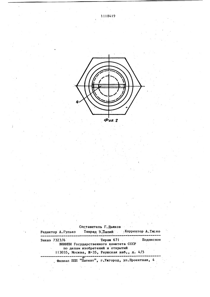 Плоскофакельный распылитель (патент 1118419)