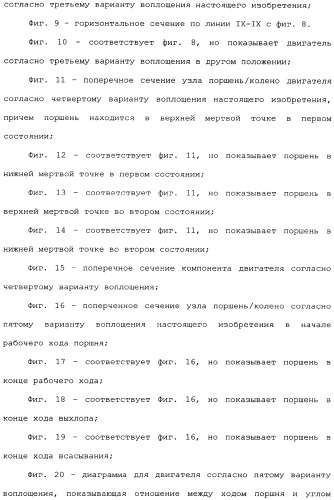 Качающийся механизм для поршневых двигателей внутреннего сгорания и двигатель внутреннего сгорания (варианты) (патент 2339827)