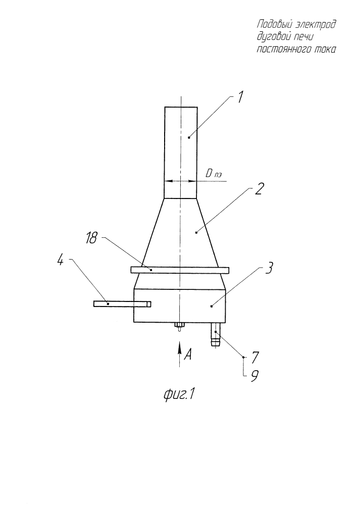 Подовый электрод дуговой печи постоянного тока (патент 2611635)